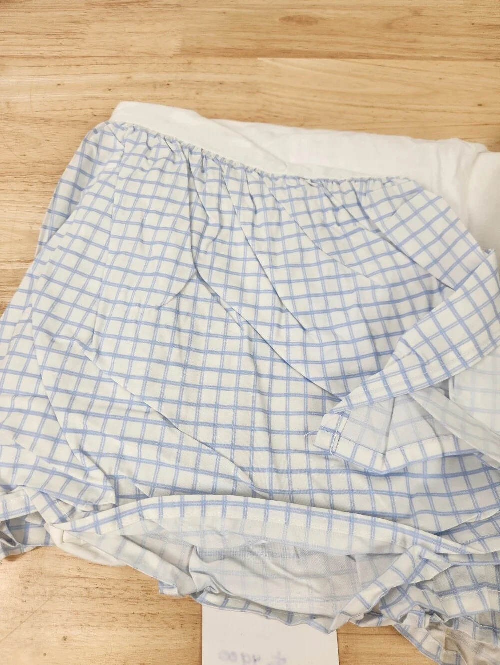 Pottery Barn Kids Blue French Rose Crib Bed Skirt Blue 28
